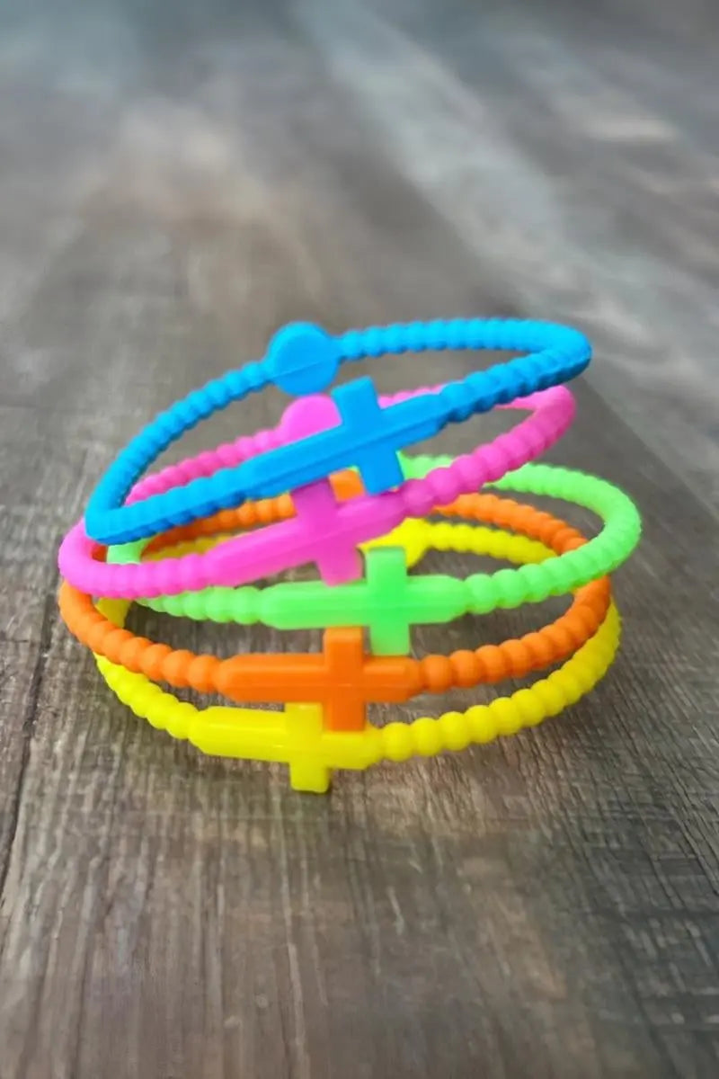 Jesus cross silicone bracelet Zenana