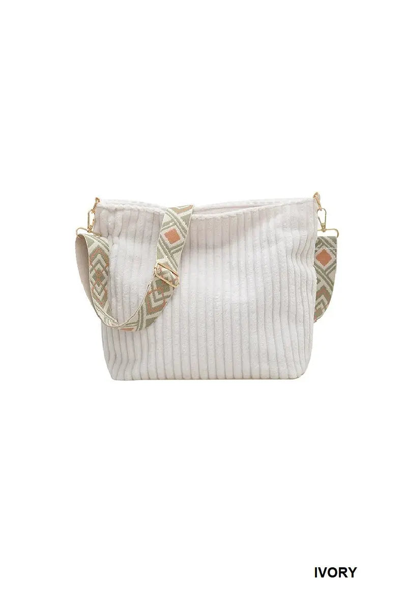 Women's Corduroy Tote Bag Zenana