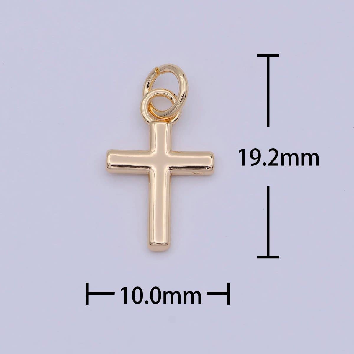 Mini 18k Gold Filled Cross Charm