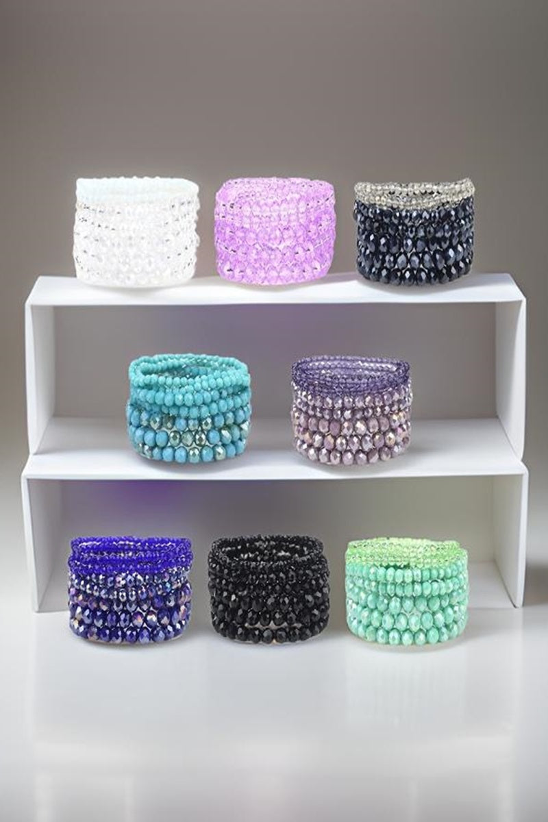 7pcs Multi-Layer Stackable Beaded Bracelet