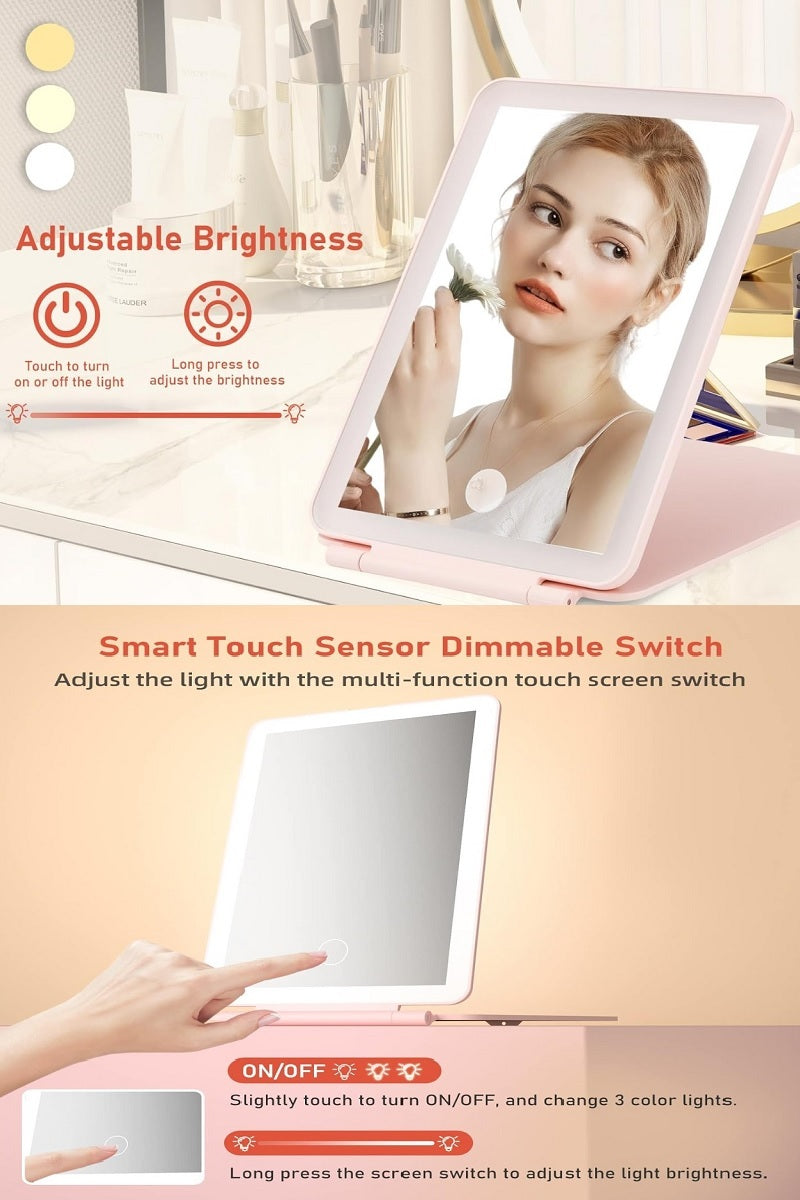 Rechargeable Travel LED Makeup Mirror Tablet