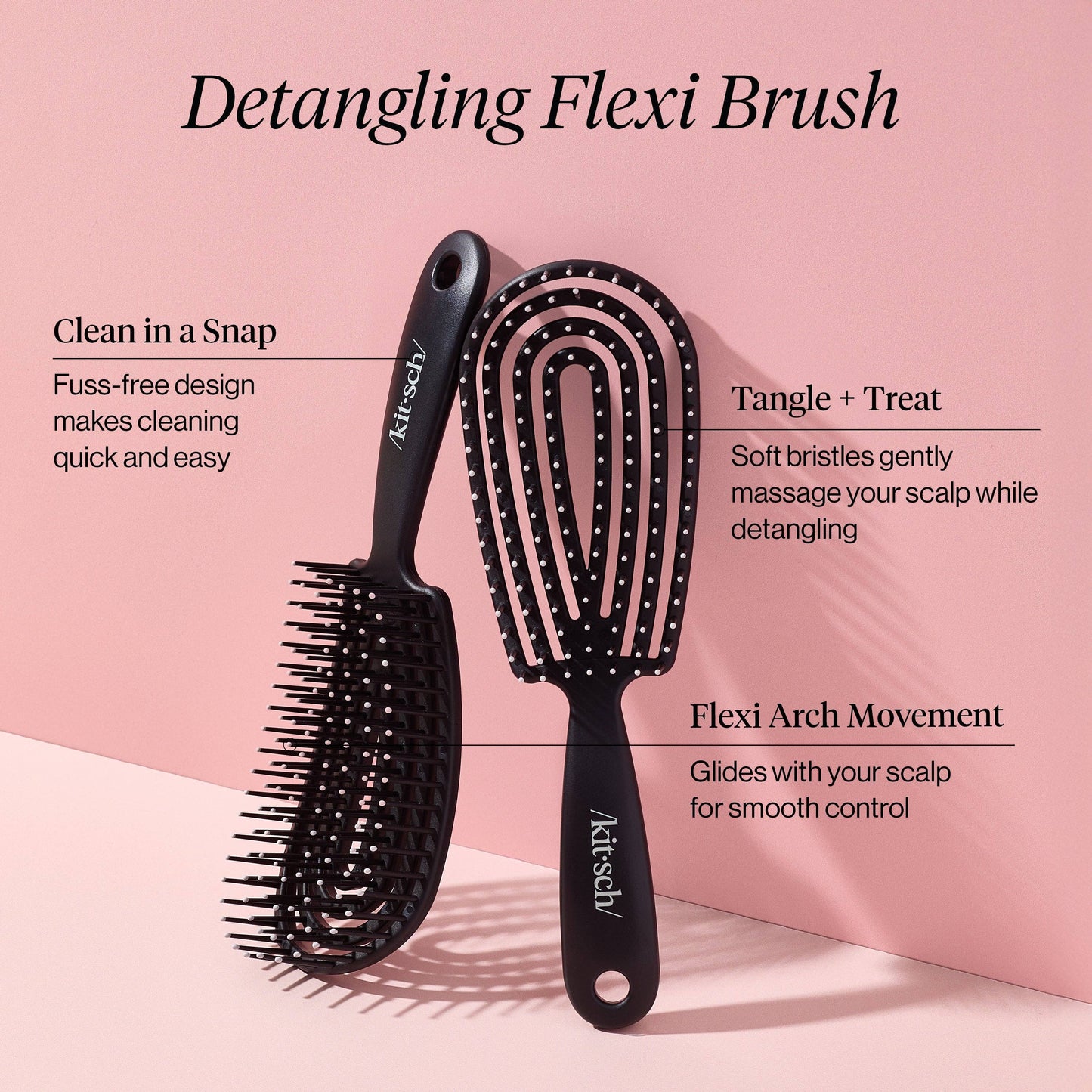 Kit-sch Detangling Flexi Brush - Black