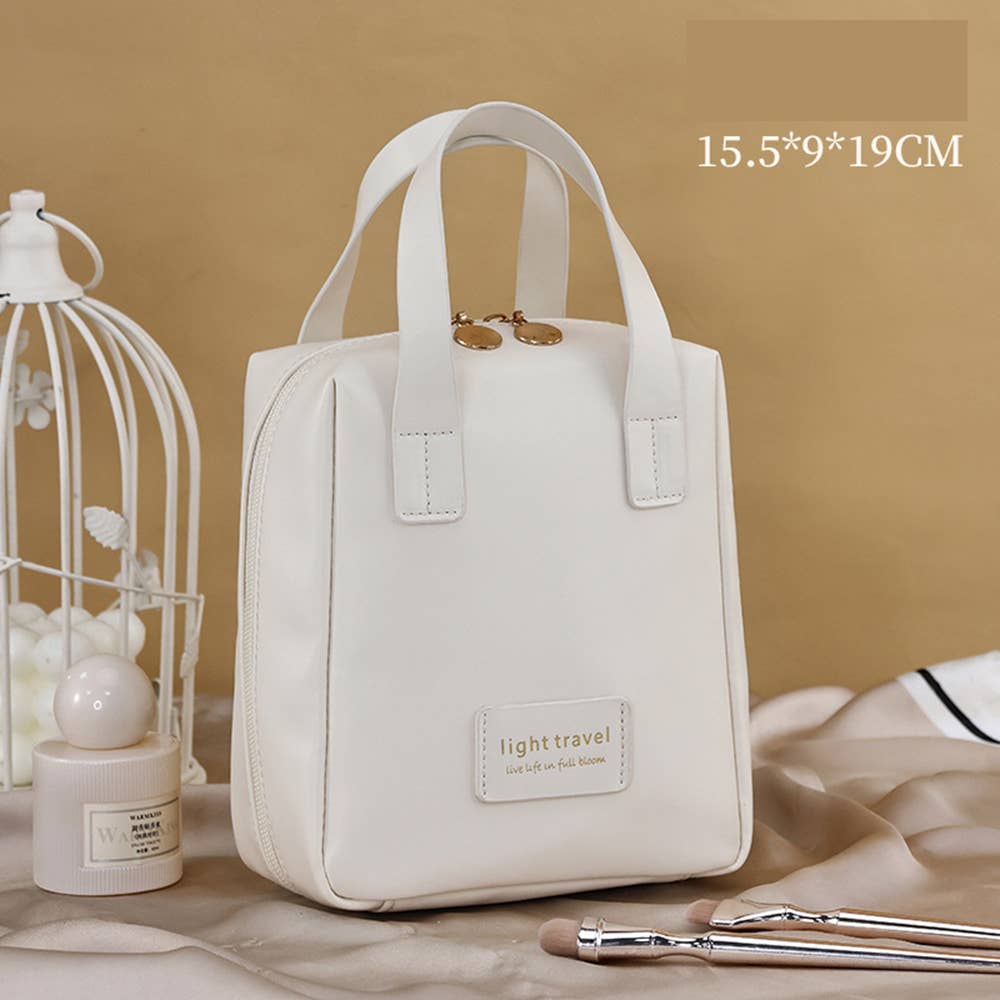 Wholesalesir - PU Handheld Large Capacity Travel Portable Cosmetics Storage