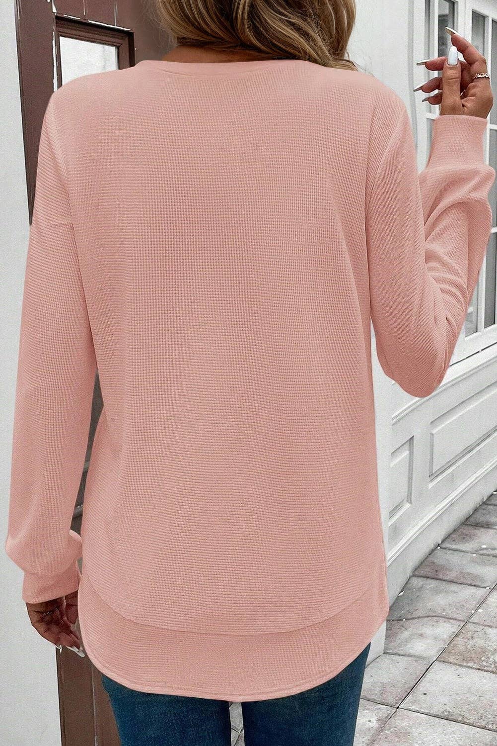 Waffle Long Sleeve Top