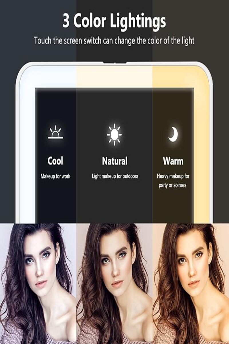 Rechargeable Travel LED Makeup Mirror Tablet