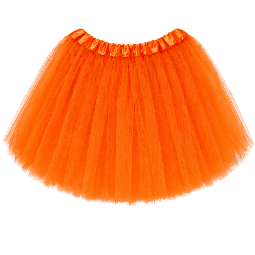 The Hair Bow Company - Classic Tutu Skirt for Baby, Girls, Teens & Women | Soft Layered Tulle Tutu | Orange Adult S/M