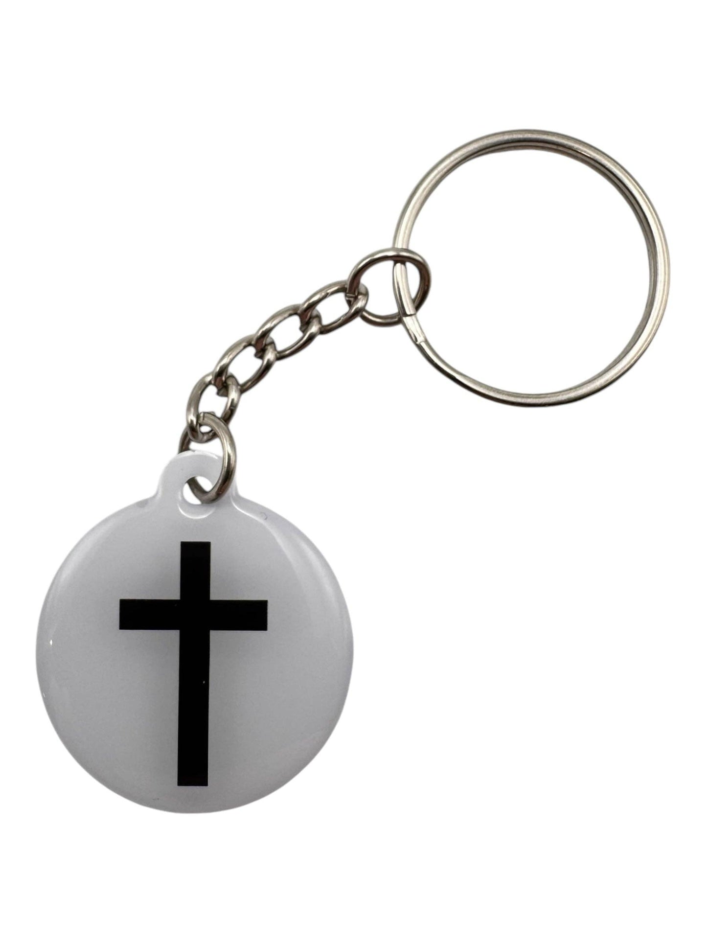 Versible - Tap To Pray™ - Prayer Tag Keychains White + Cross