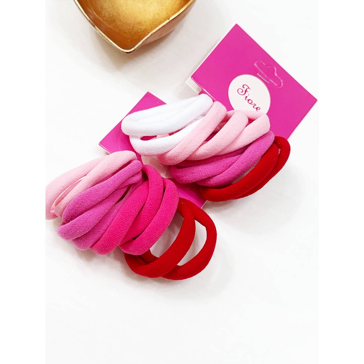 Valentine Shades Multicolor Elastic Hair Tie Set 10 pk