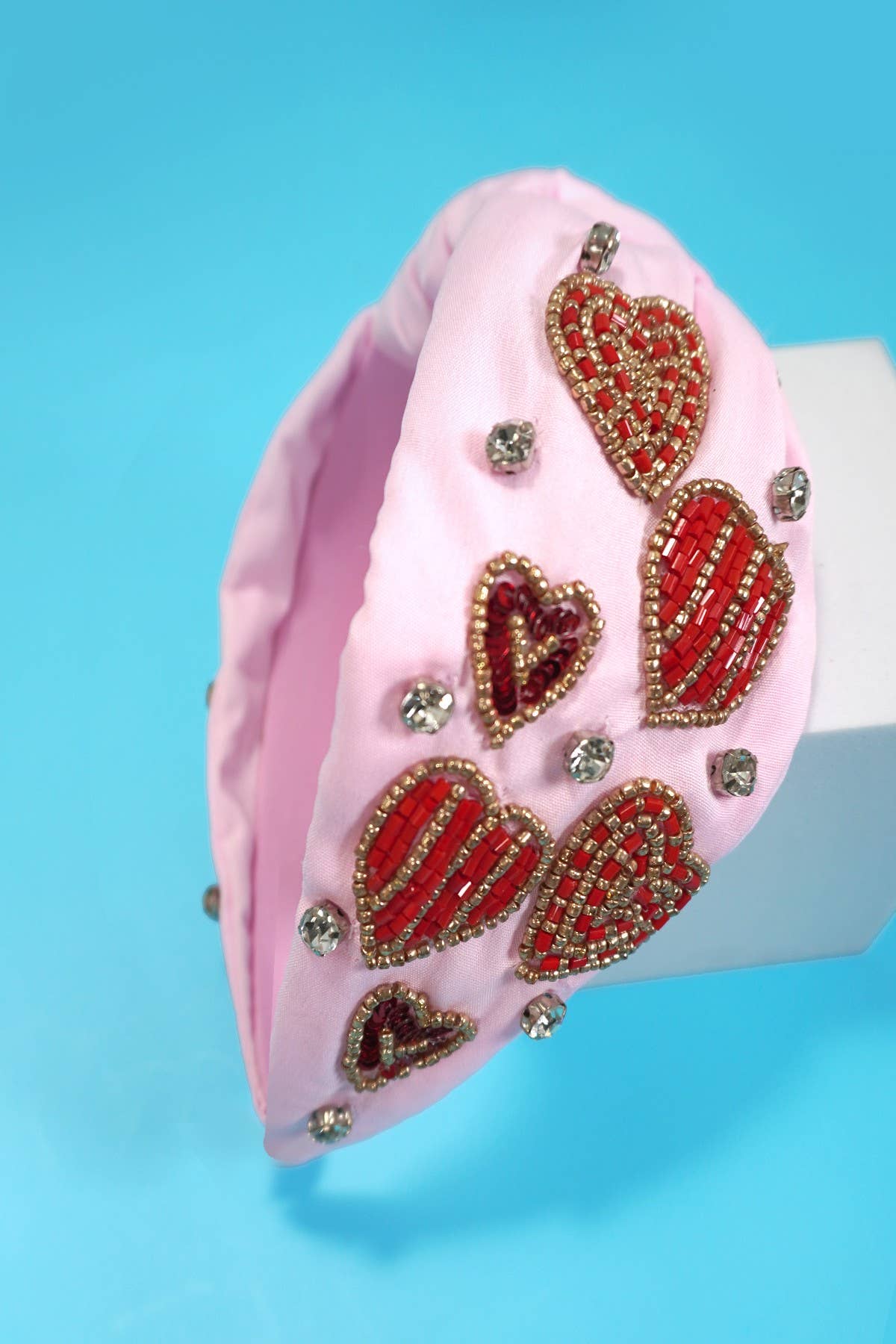 VALENTINE RED HEART PINK HEADBAND