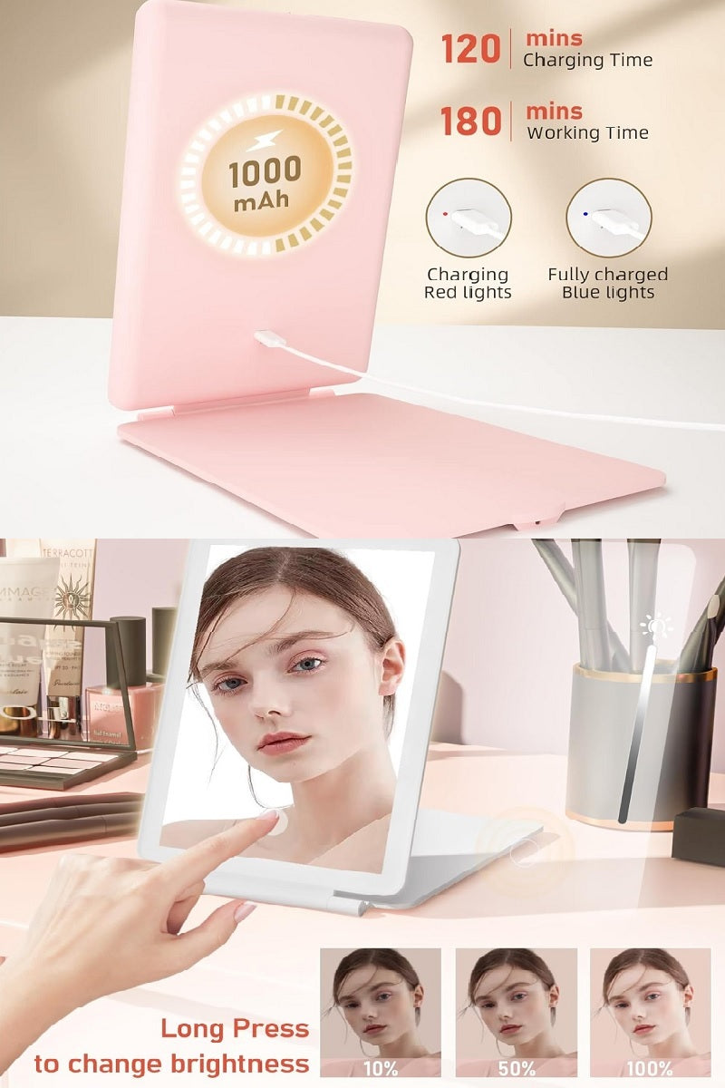 Rechargeable Travel LED Makeup Mirror Tablet