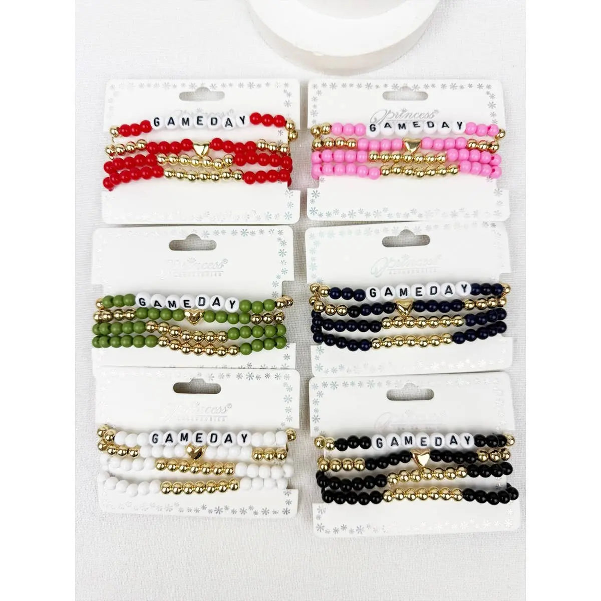 GAMEDAY layered Stretch Bracelets Love and Repeat