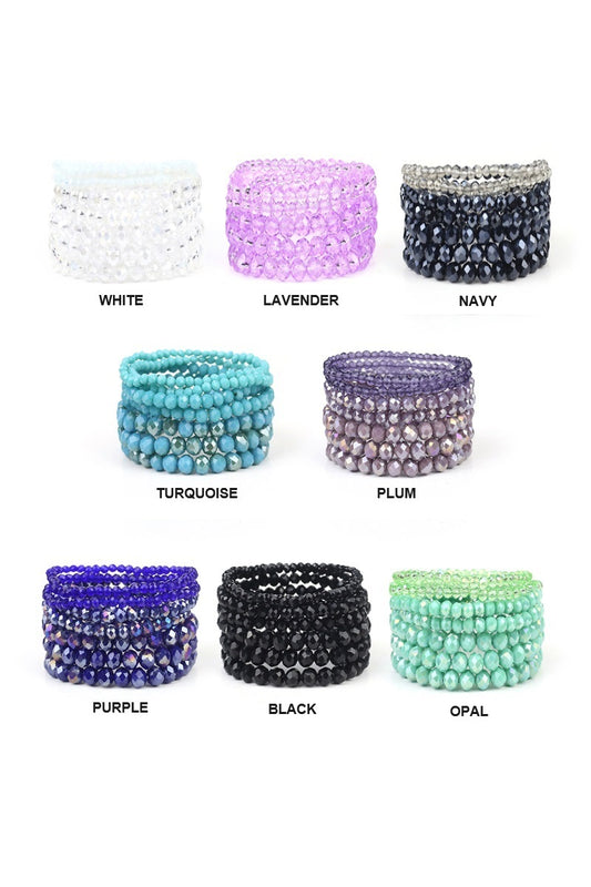 7pcs Multi-Layer Stackable Beaded Bracelet