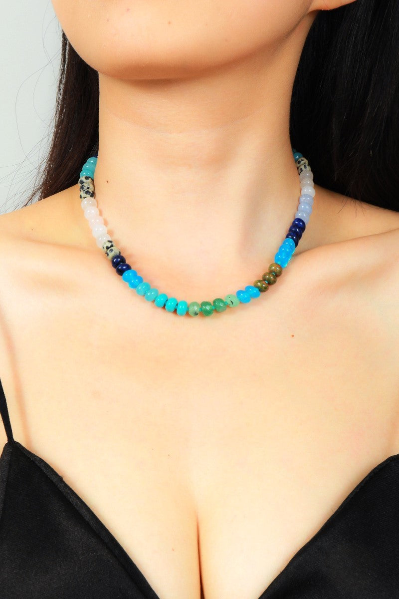 Trendy Natural Agate Gemstone Necklace