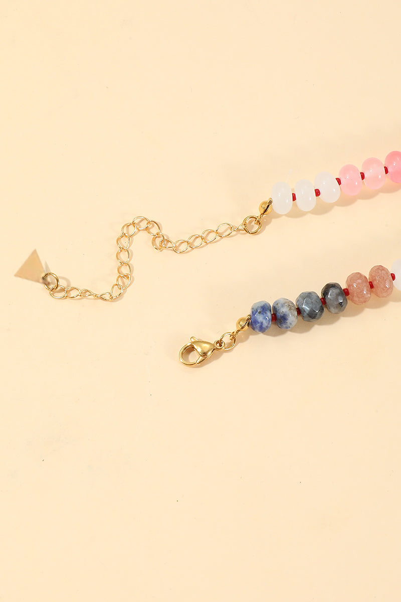 Trendy Natural Agate Gemstone Necklace