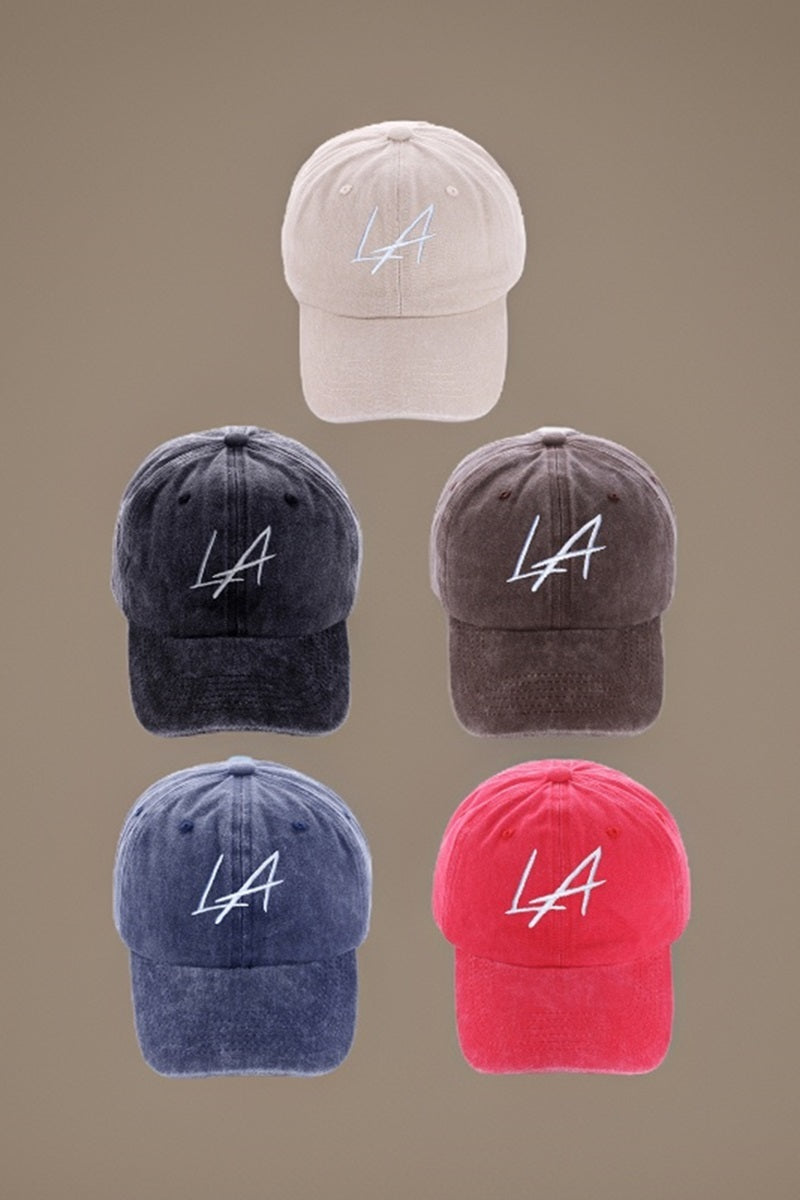 Washed Embroidered City Hat