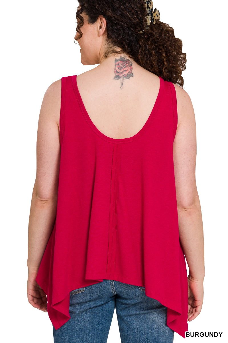 Plus Oversized Shark Bite Tank Top