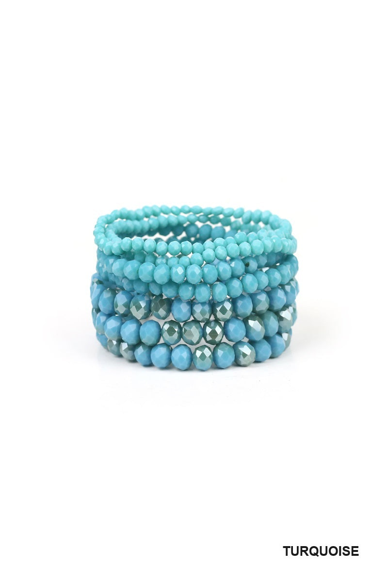 7pcs Multi-Layer Stackable Beaded Bracelet