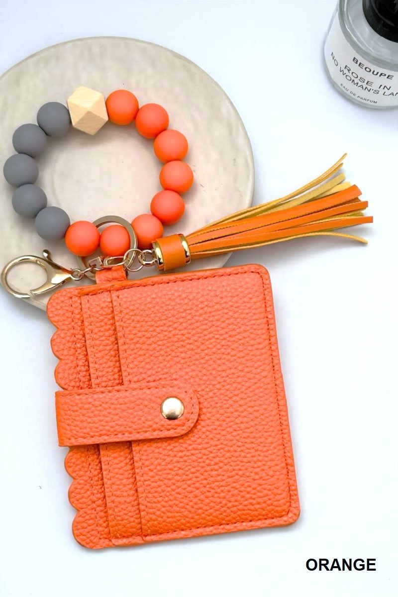 Beaded Bracelet Keychain Wallet