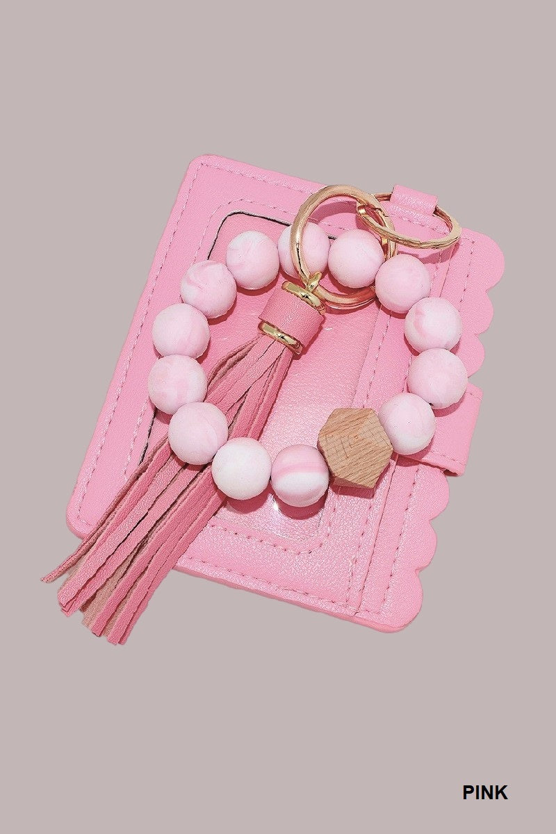 Beaded Bracelet Keychain Wallet