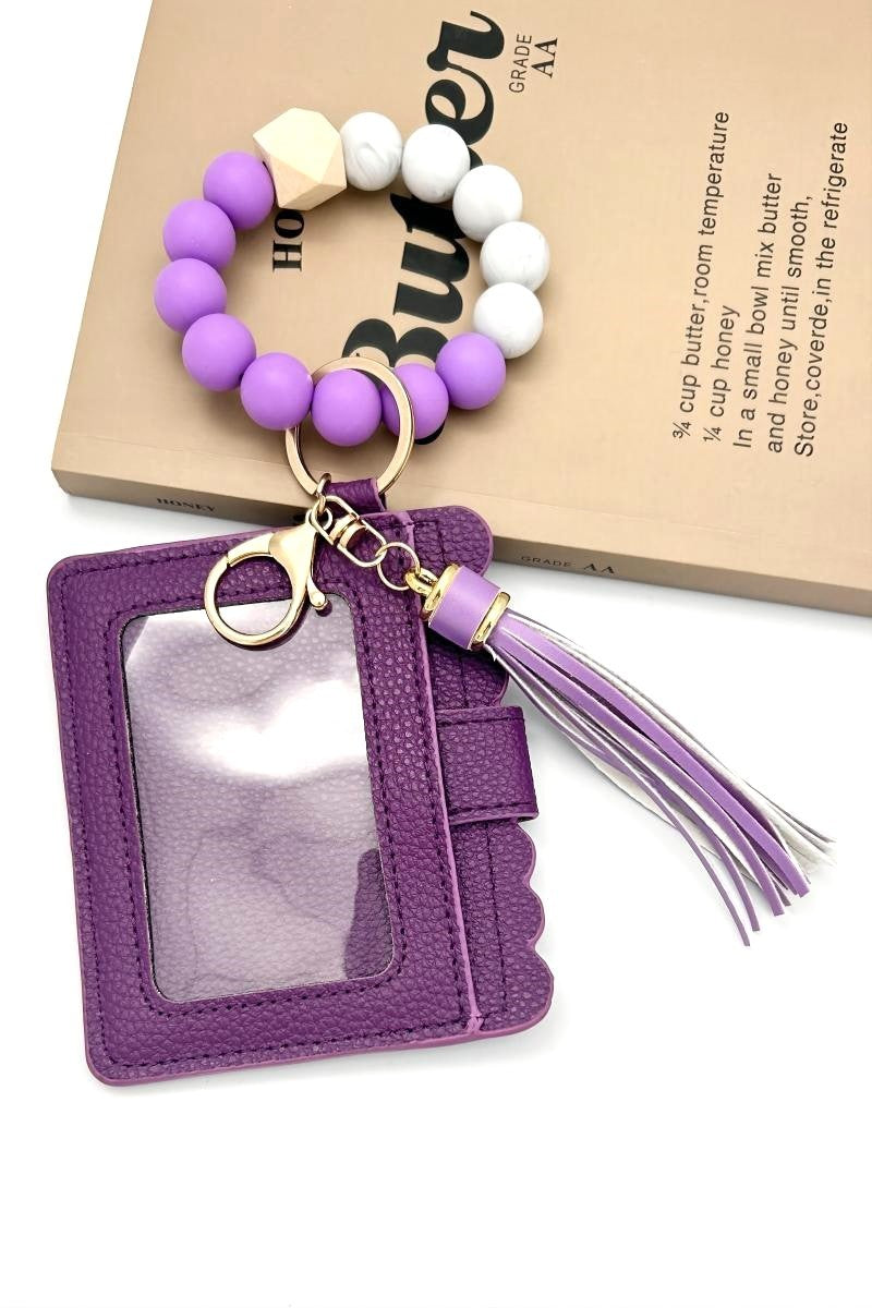 Beaded Bracelet Keychain Wallet