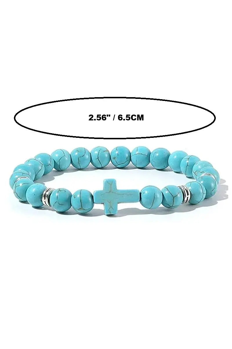 Jesus Cross Stone Bracelet Zenana