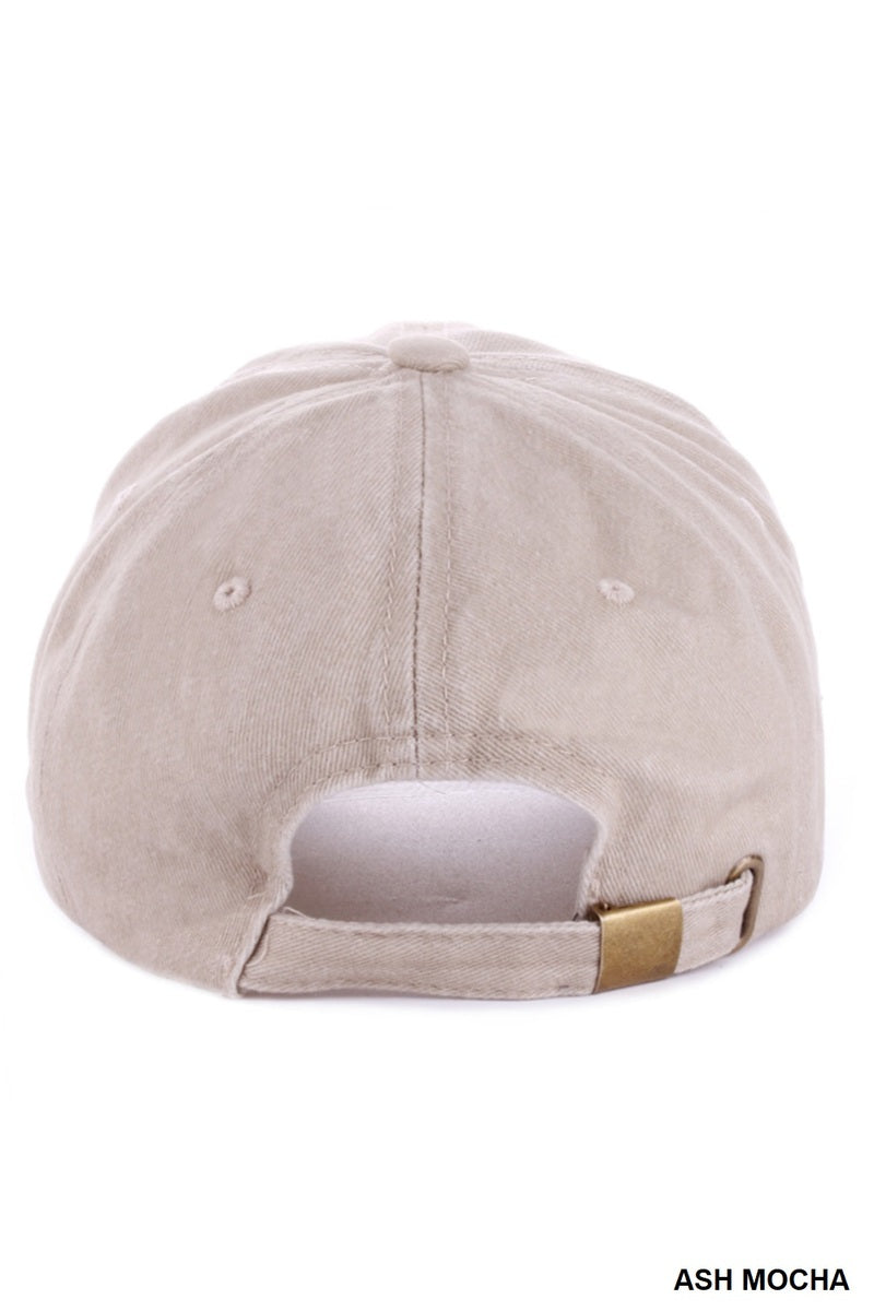 Washed Embroidered City Hat