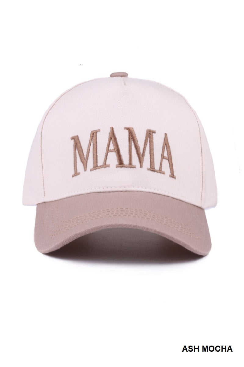Mama Two Tone Canvas Cotton Cap