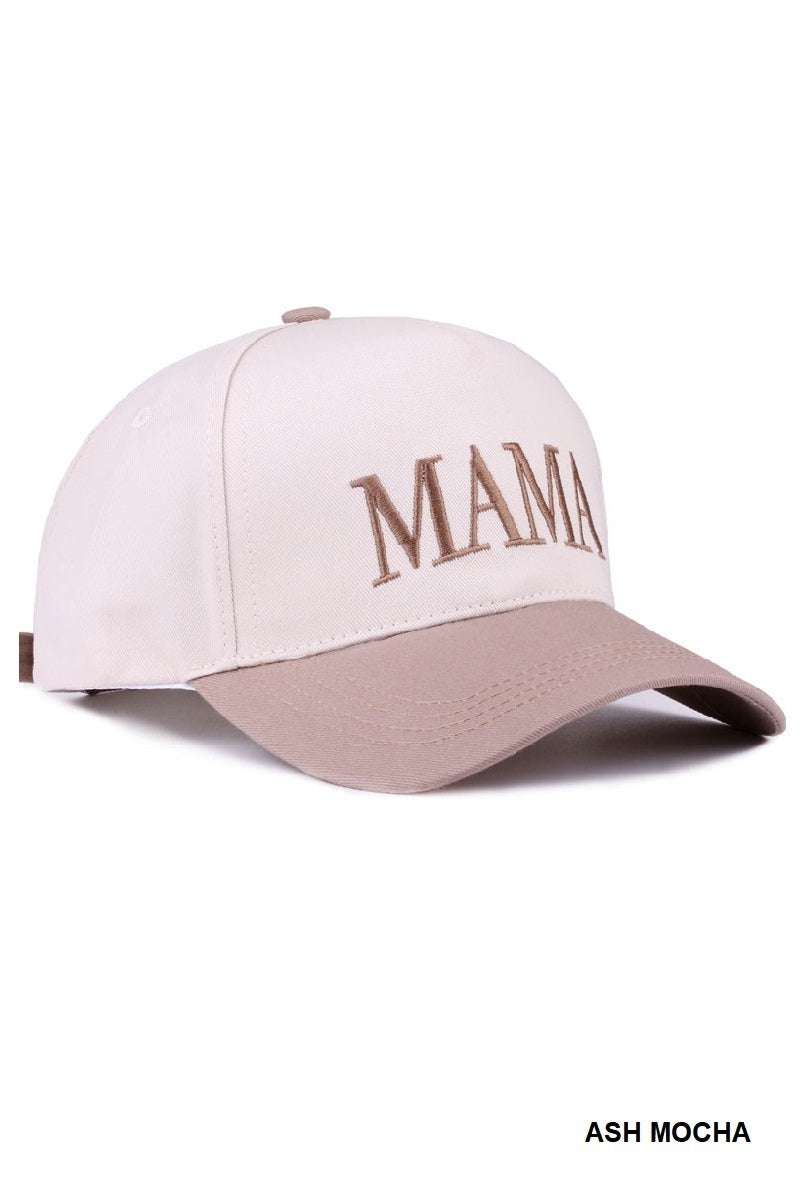 Mama Two Tone Canvas Cotton Cap