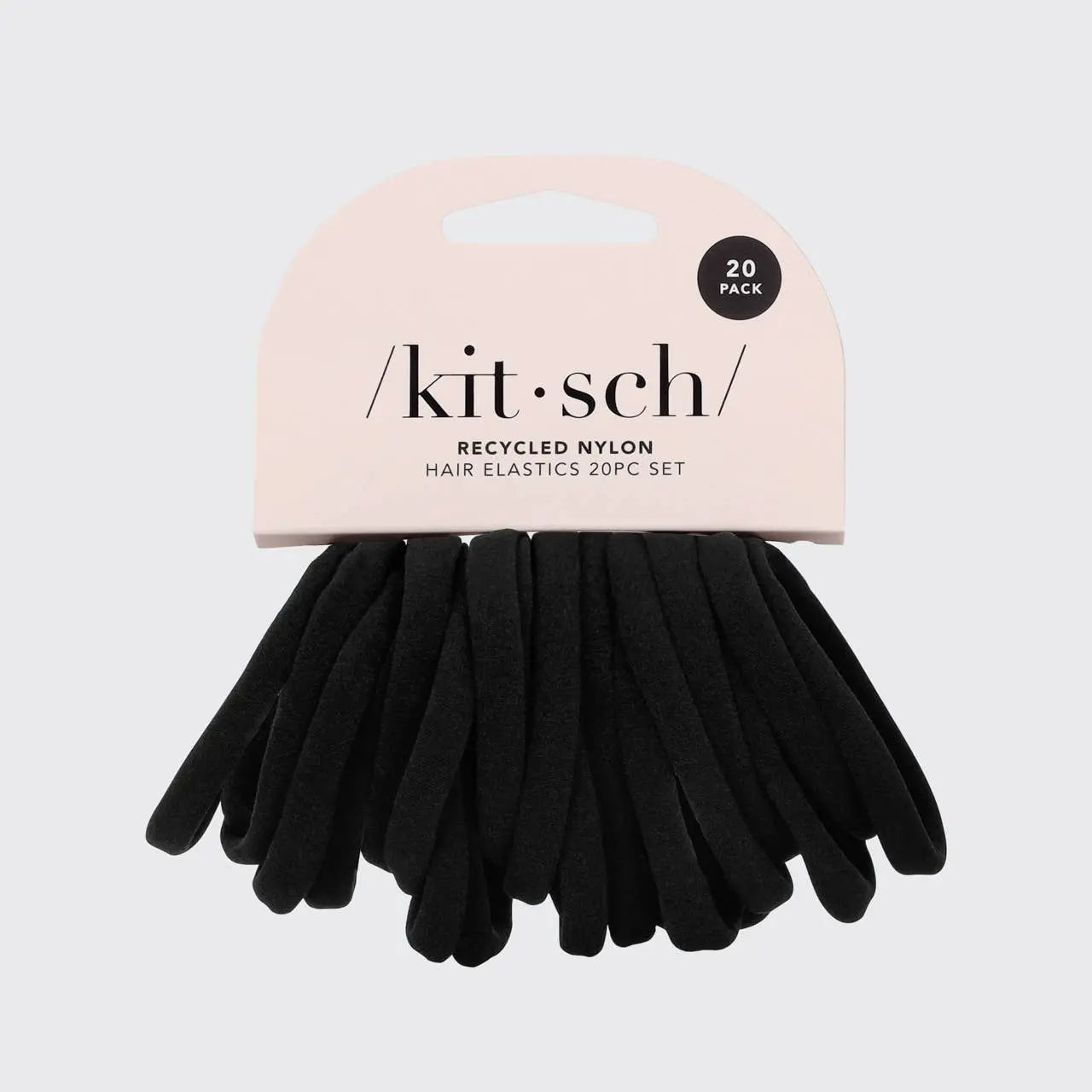 KITSCH - Eco-Friendly Nylon Elastics 20pc set - Black KITSCH