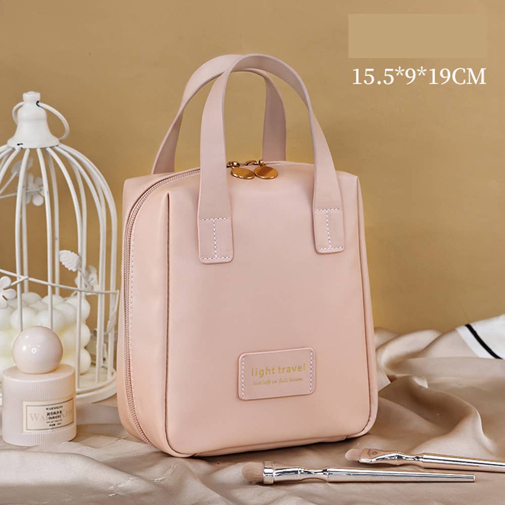 Wholesalesir - PU Handheld Large Capacity Travel Portable Cosmetics Storage