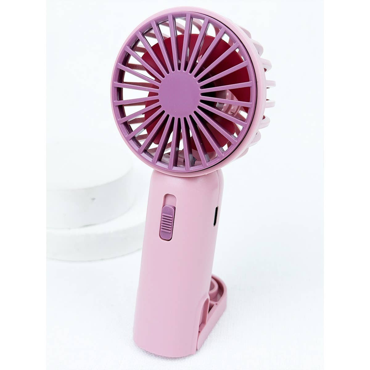 Love and Repeat - Portable Hand Fan with Pull out Stand