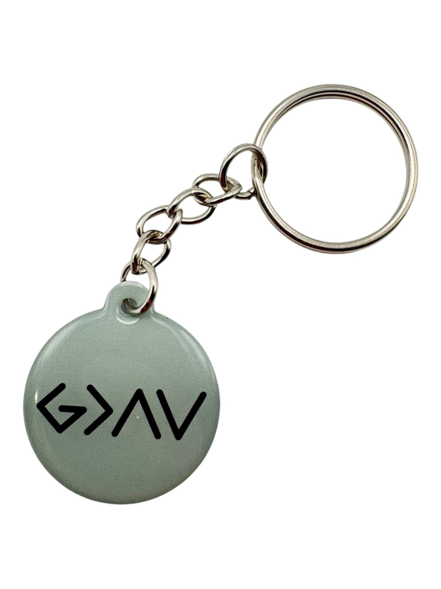 Versible - Tap To Pray™ - Prayer Tag Keychains Mint + God Is Greater