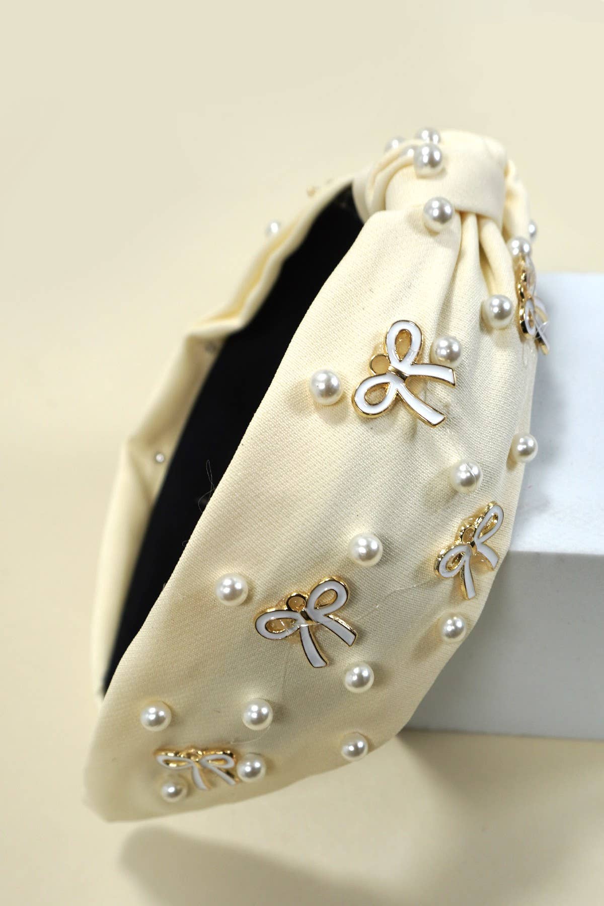 PEARL BOW HEADBAND