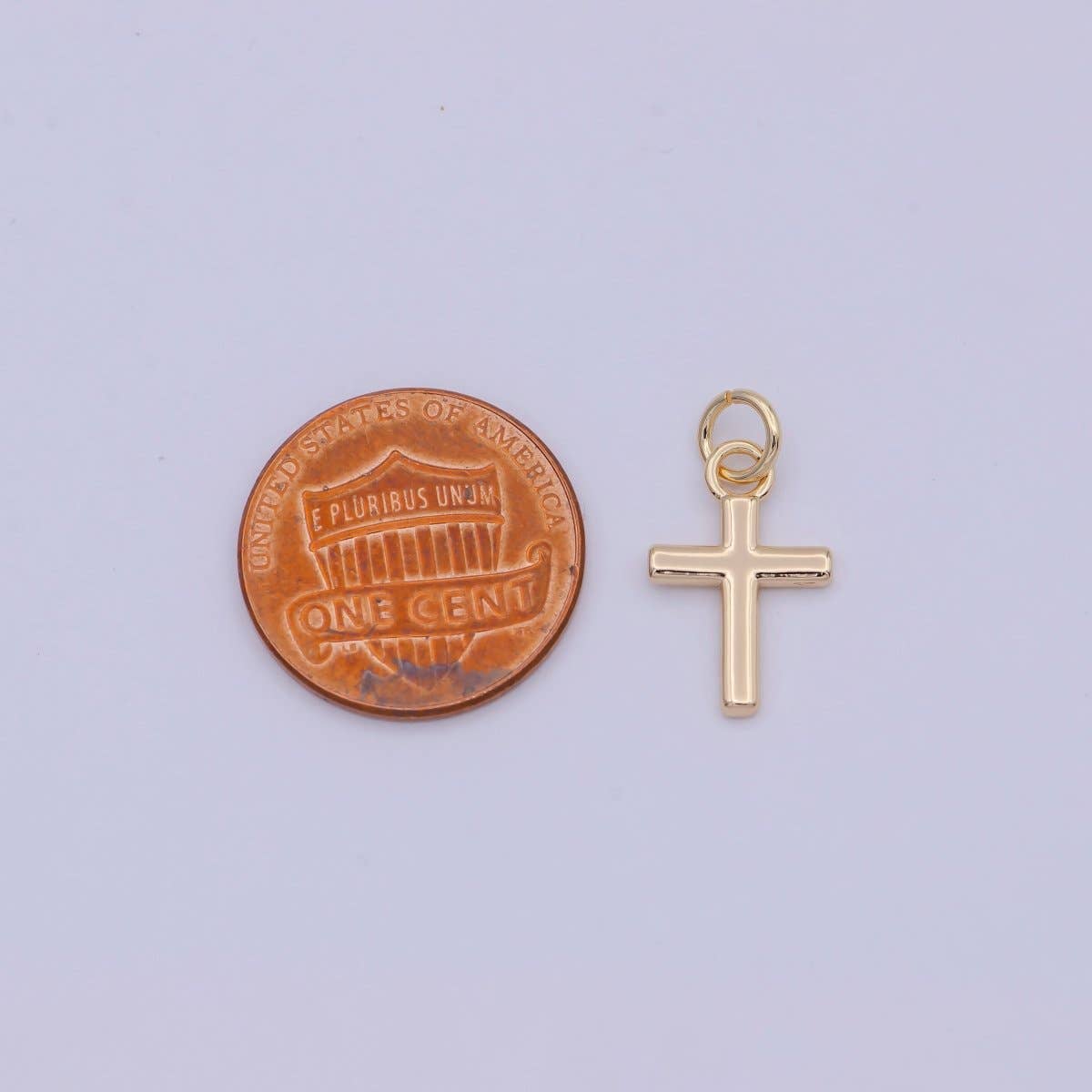 Mini 18k Gold Filled Cross Charm