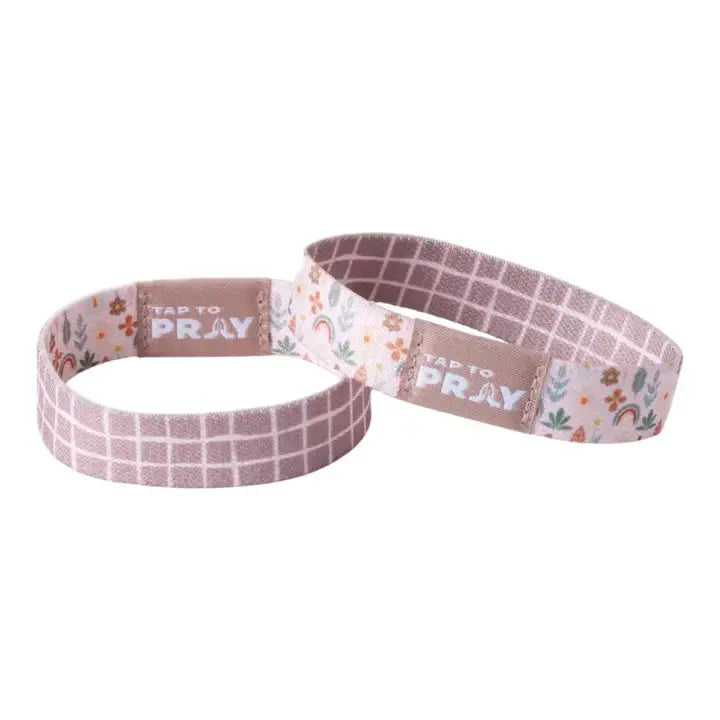 Tap To Pray™ Wristbands - Rainbows, Flowers, Plaid - Medium Versible