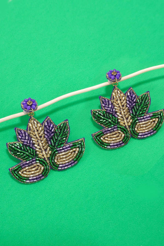 MARDI GRAS MASK EARRING