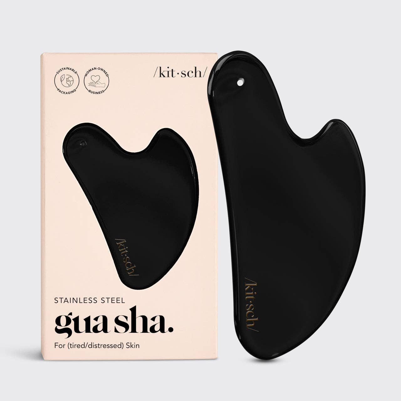 KITSCH - Stainless Steel Gua Sha - Matte Black