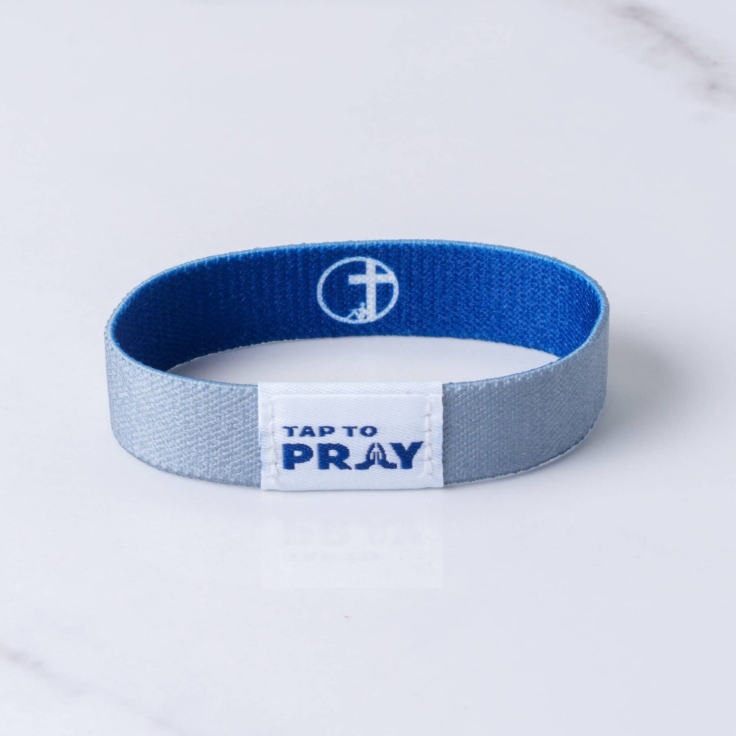 Tap To Pray Wristbands - Navy & Grey - Medium