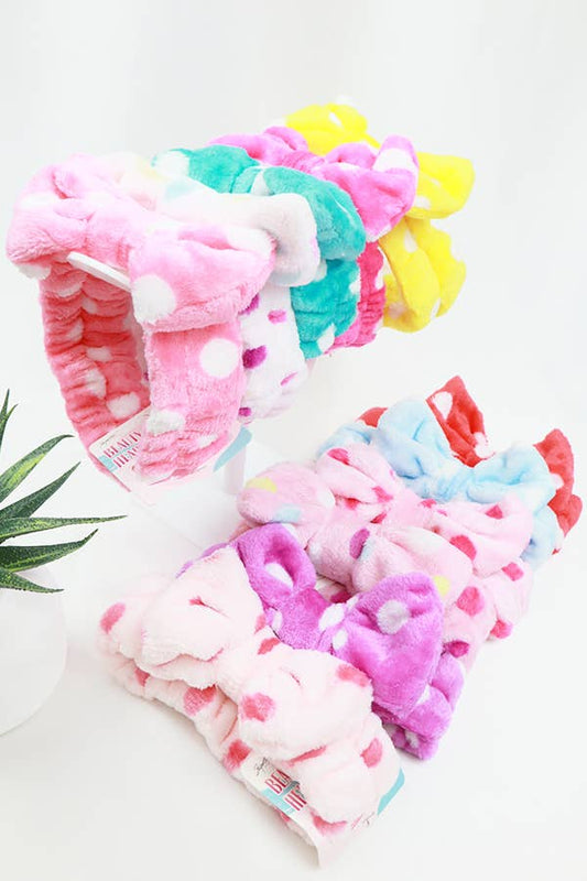 Polka Dot Print Shower Headwrap