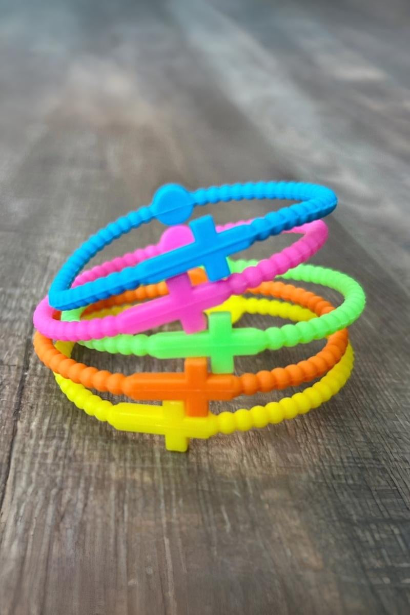 Jesus cross silicone bracelet