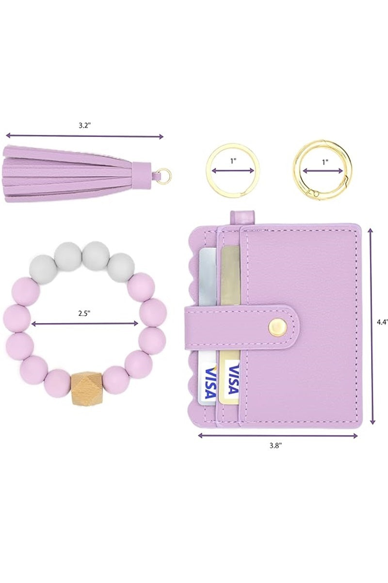 Beaded Bracelet Keychain Wallet