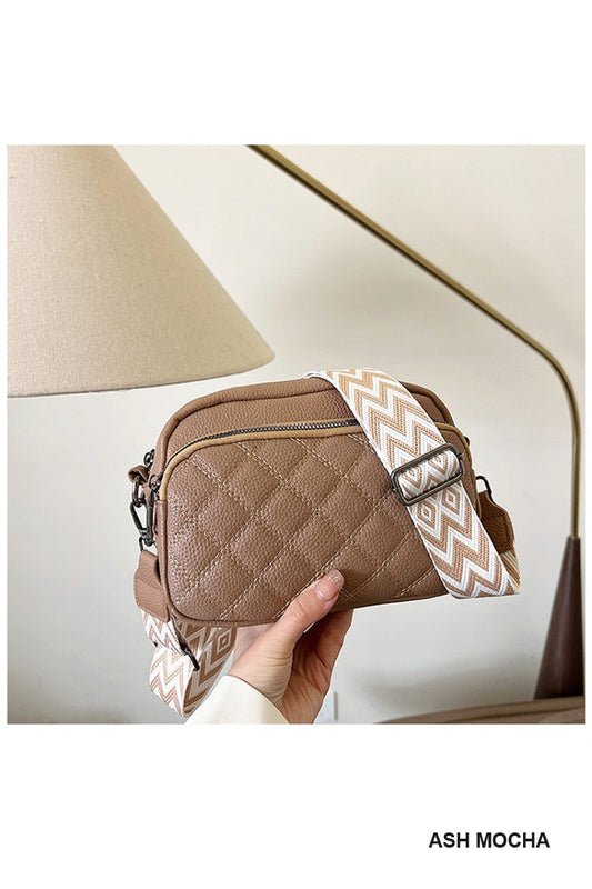 Women's Quilted Vegan Leather Crossbody