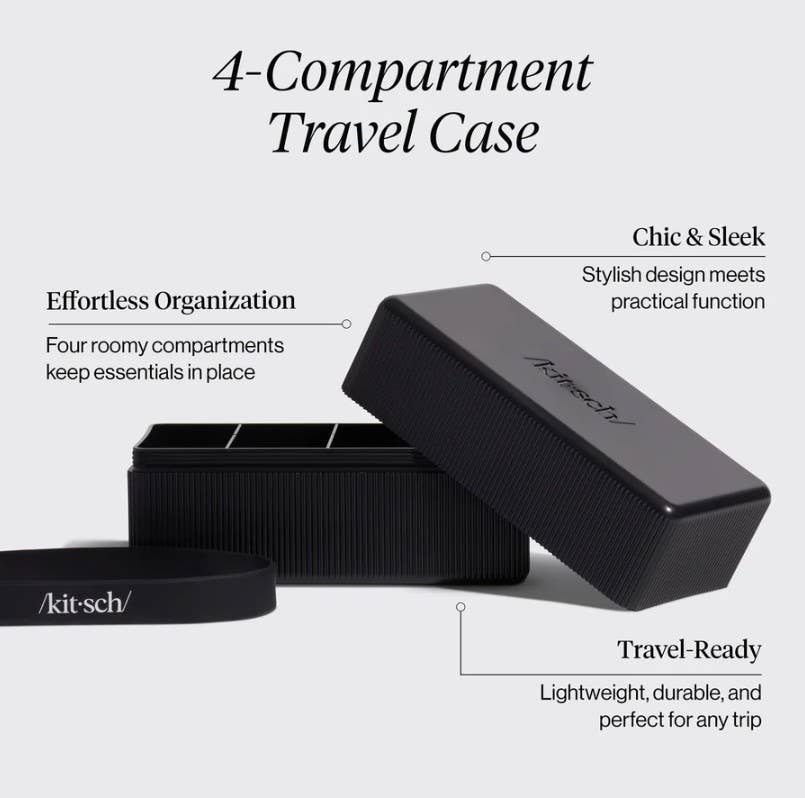 KITSCH - 4-Compartment Travel Case - Black