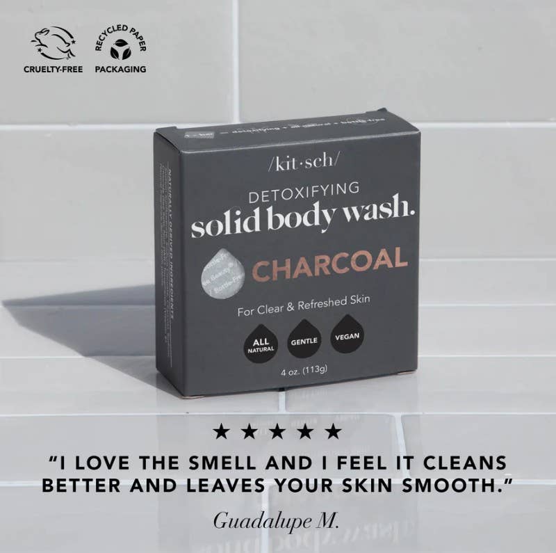 KITSCH - Charcoal Detoxifying Solid Body Wash