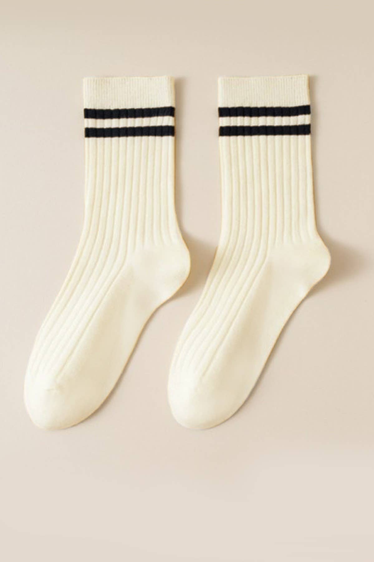 WOMAN STRIPE HALF CREW COTTON SOCKS