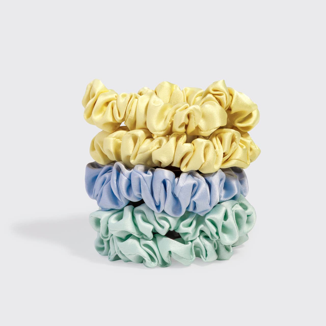 KITSCH - Ruched Satin Scrunchies 5pc Set - Multi-color