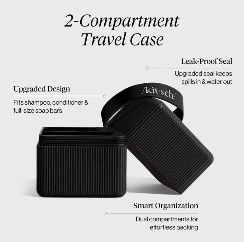 KITSCH - 2-Compartment Travel Case - Black