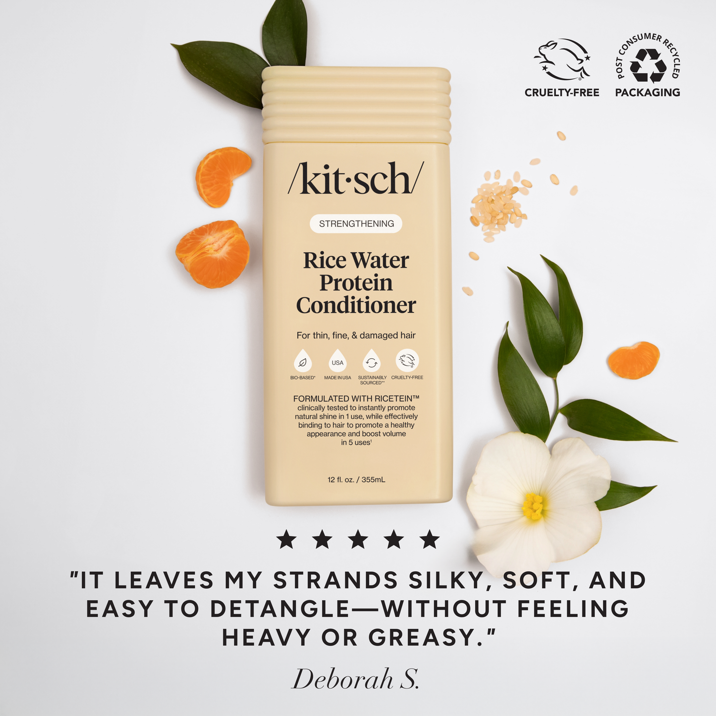 KITSCH - Strengthening Rice Water Shampoo & Conditioner Combo