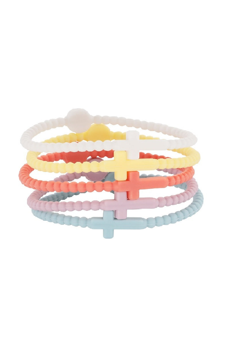 Jesus cross silicone bracelet