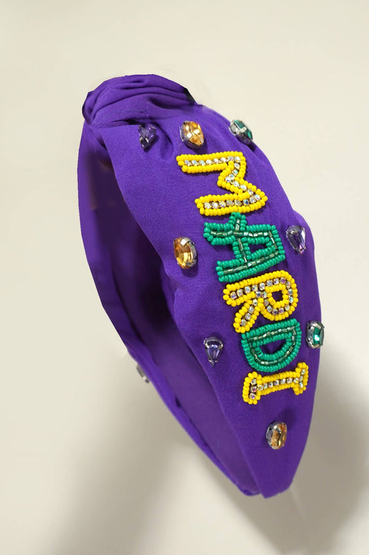 JOSSLYN MARDI GRAS JOSSLYN MARDI QUEEN WORD HEADBAND